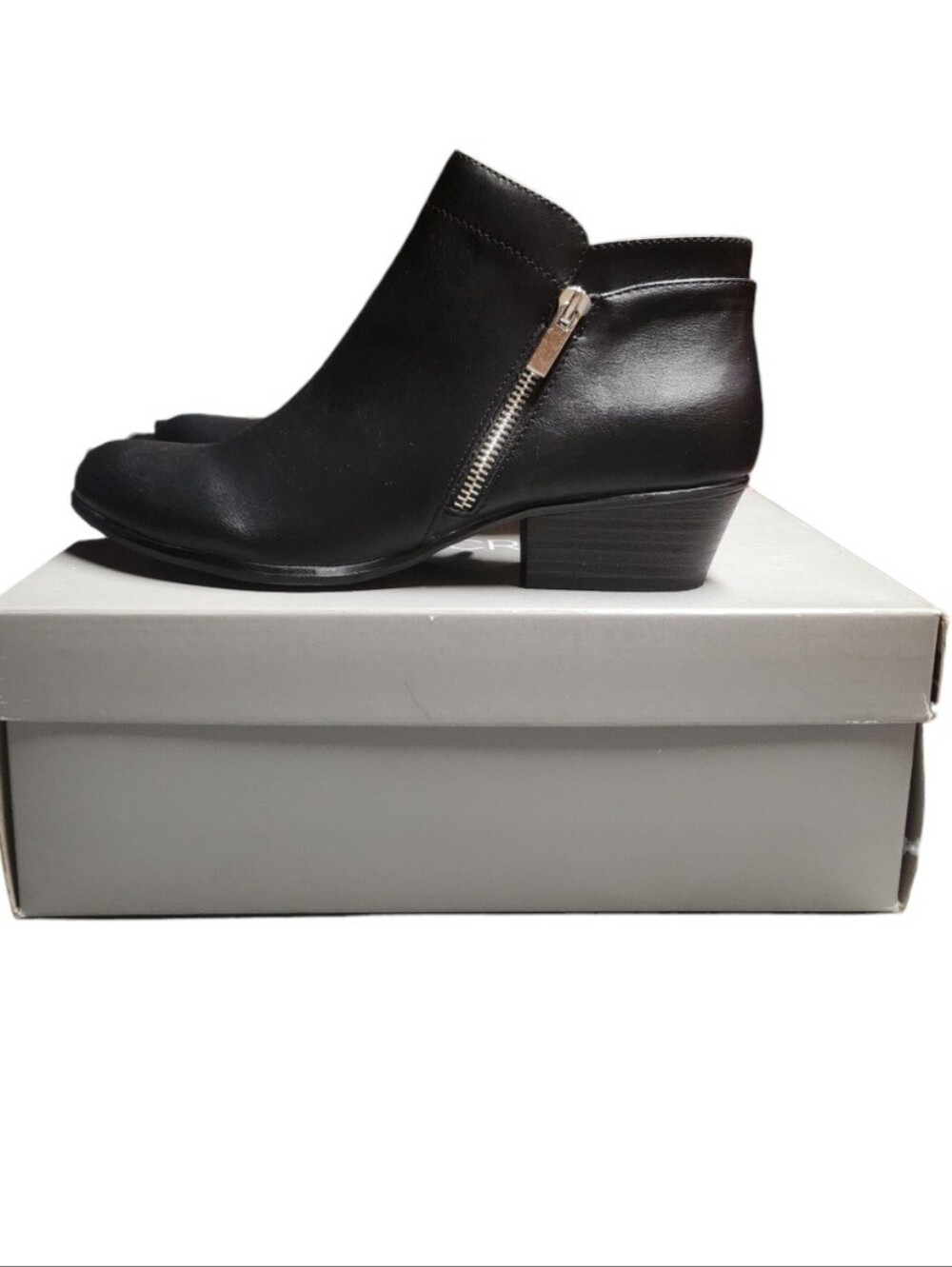 Falls Creek Women's Faux-leather Black Ankle Boots Size 7.5